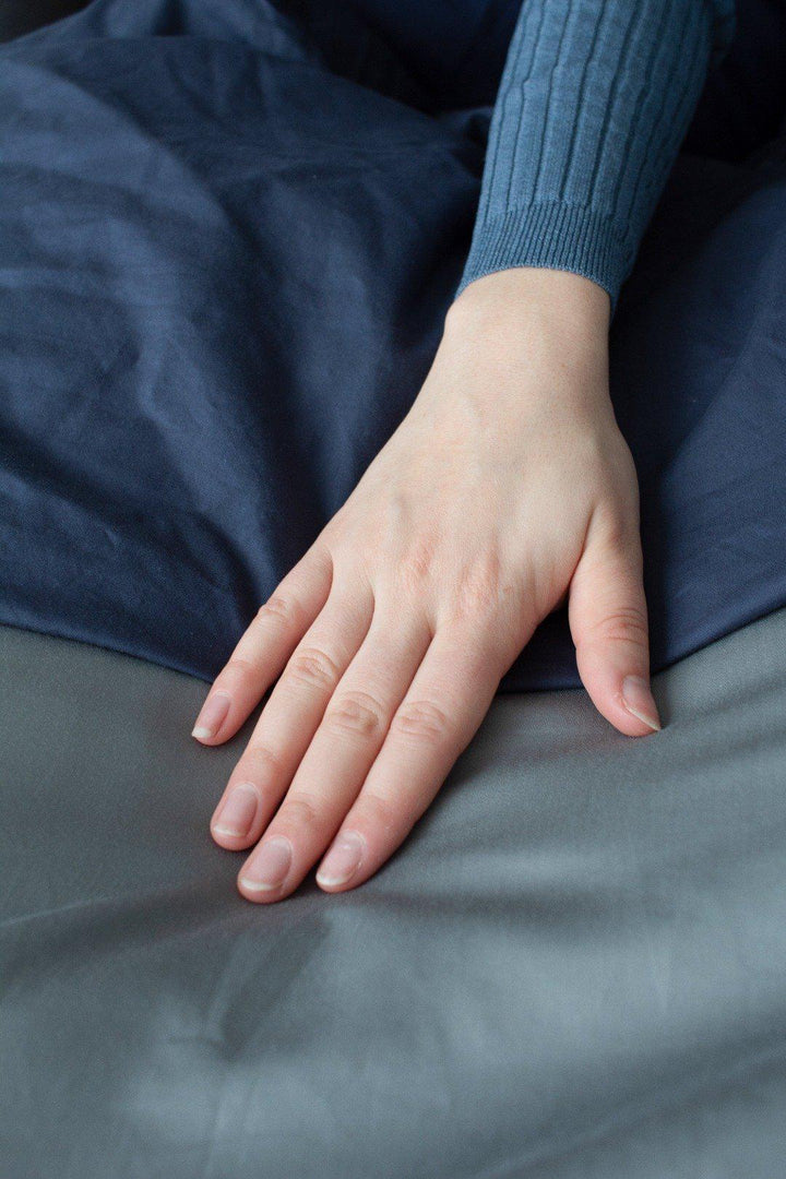 Sateen Duvet Cover (Navy, Grey or White)