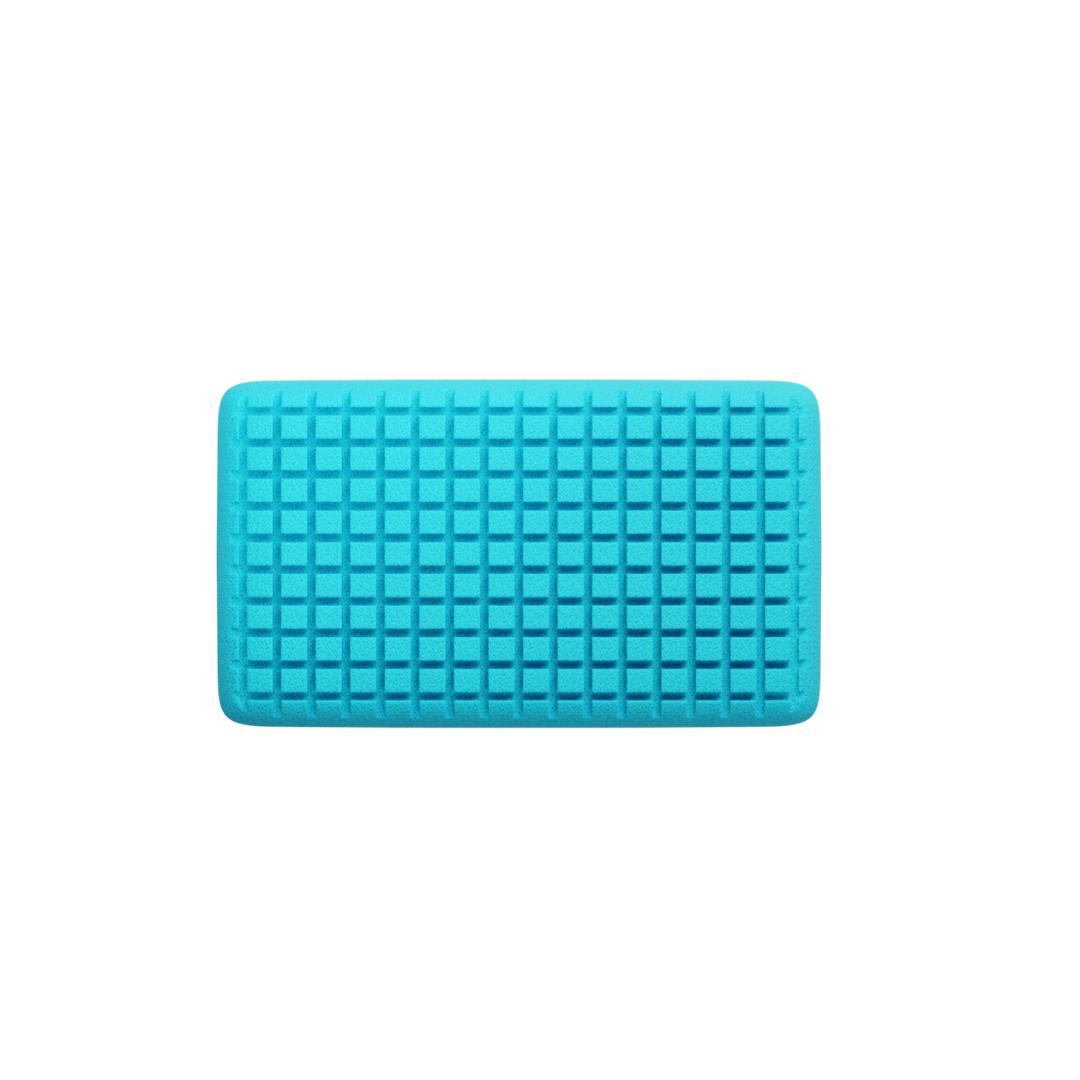 Front view of light blue Bedface Air Memory Foam Pillow