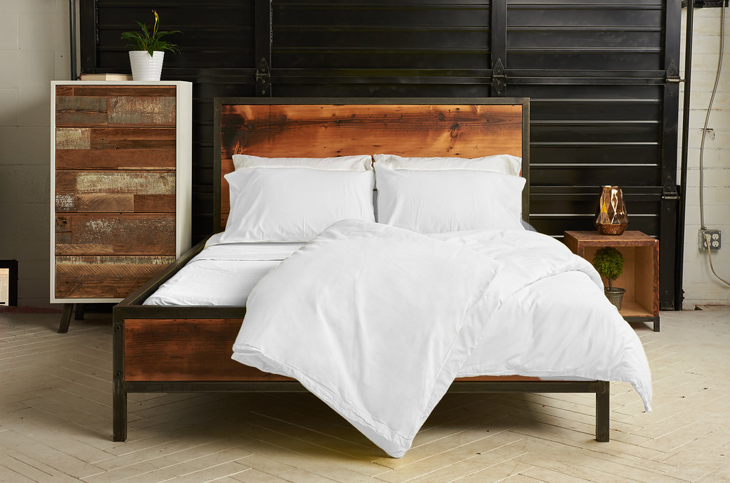 Percale Duvet Cover (Navy, Grey or White)