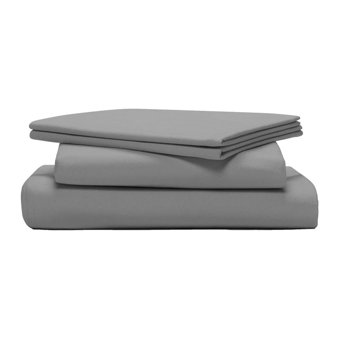 Bedface Percale or Sateen Sheet Set in Storm Grey