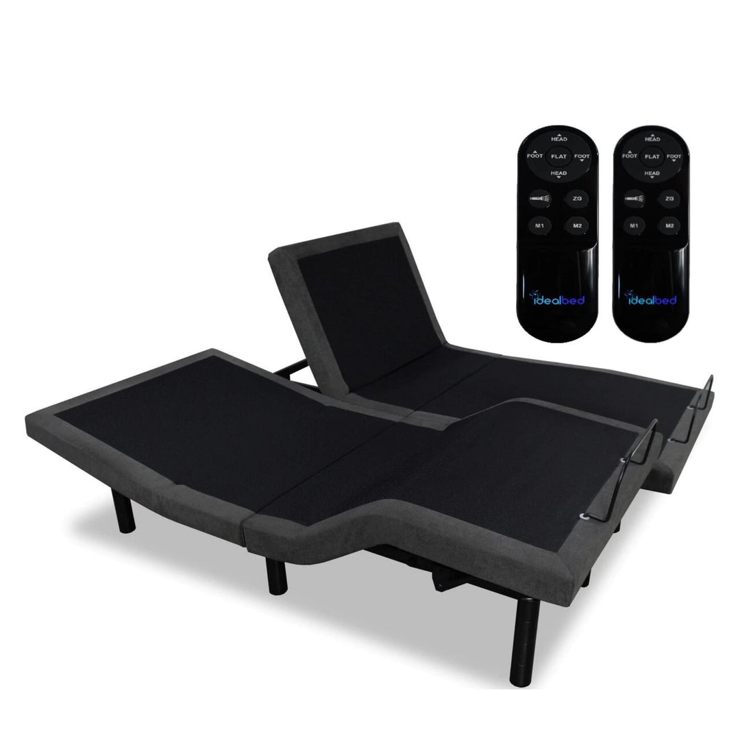  iDealBed 3i Custom Adjustable Bed Base for split king sized bed with 2 remote controls, one for each side of base